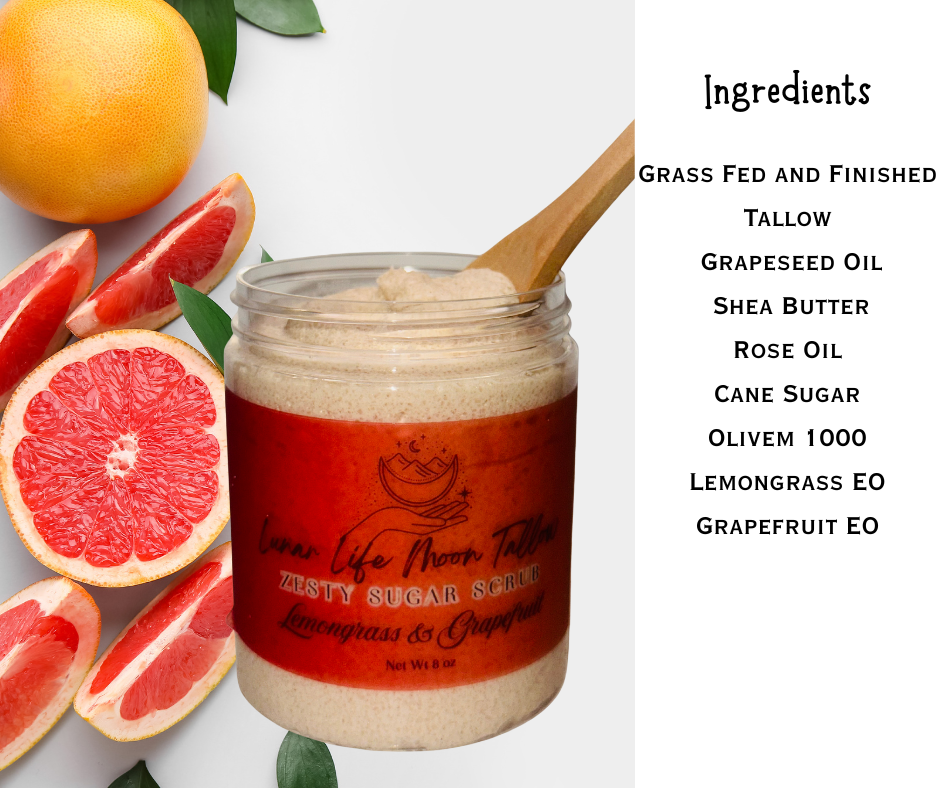 Lemongrass and Grapefruit Zesty Sugar Scrub