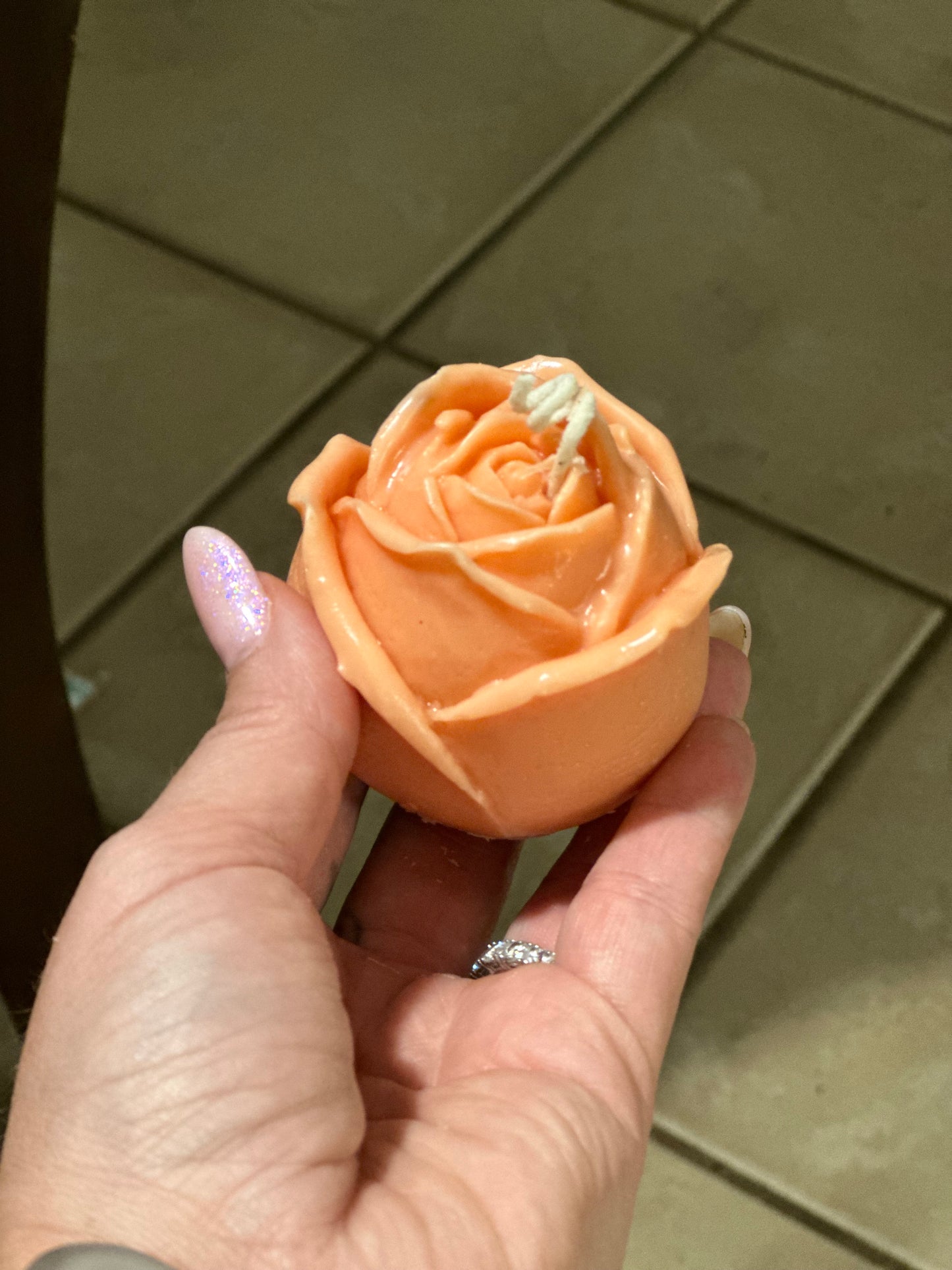 Peony or Rose Candle w/Custom Packaging