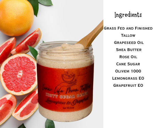 Lemongrass and Grapefruit Zesty Sugar Scrub